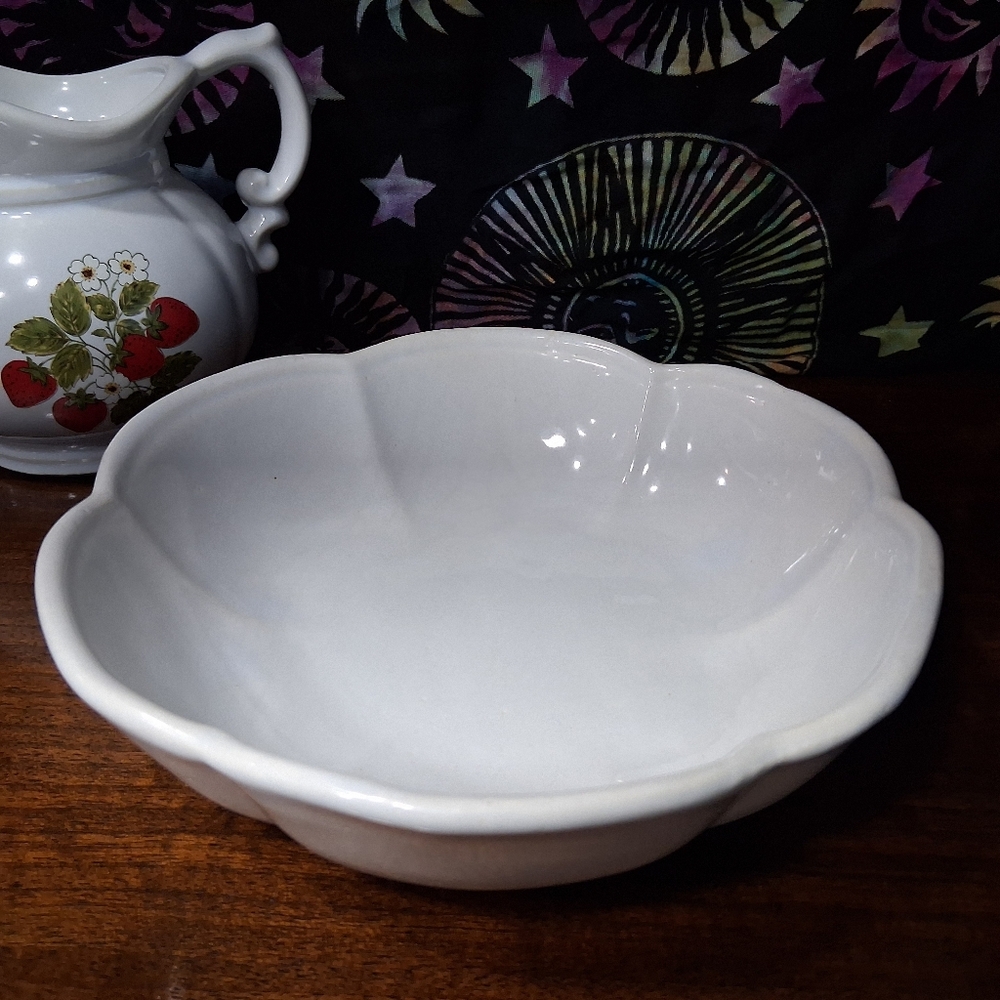 Vintage McCoy Strawberry Country Pitcher And Basin Set Wash Bowl 7528 USA - Picture 9 of 14